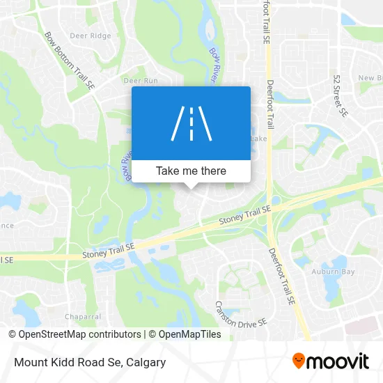 Mount Kidd Road Se map