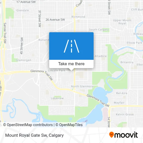 Mount Royal Gate Sw map