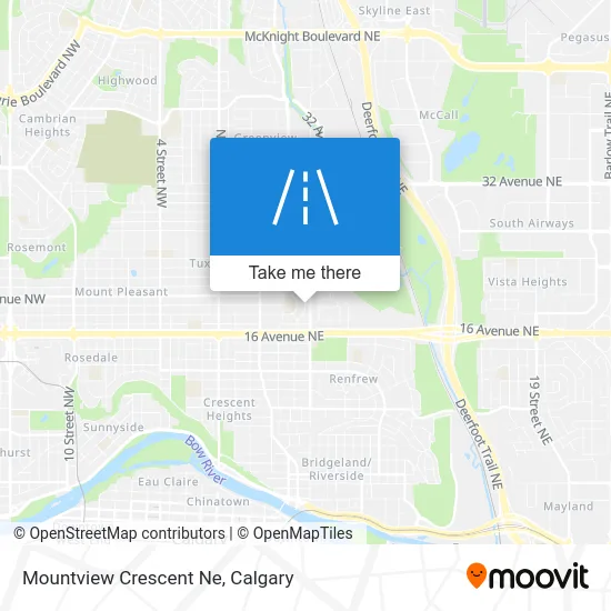 Mountview Crescent Ne map