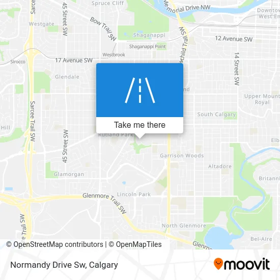 Normandy Drive Sw map