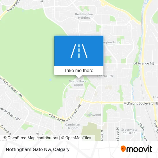 Nottingham Gate Nw map