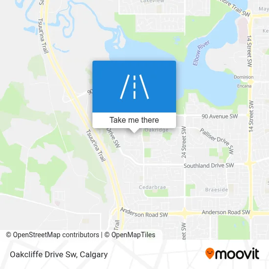 Oakcliffe Drive Sw map