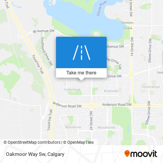 Oakmoor Way Sw map