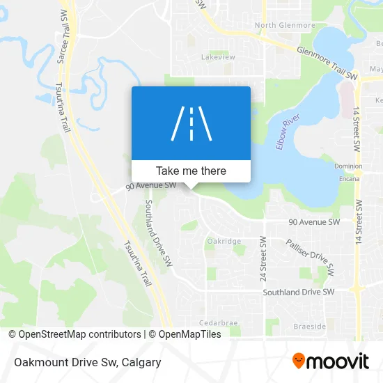 Oakmount Drive Sw map