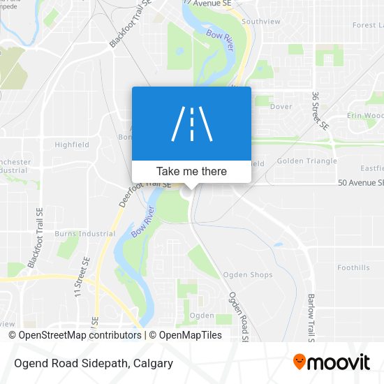 Ogend Road Sidepath map