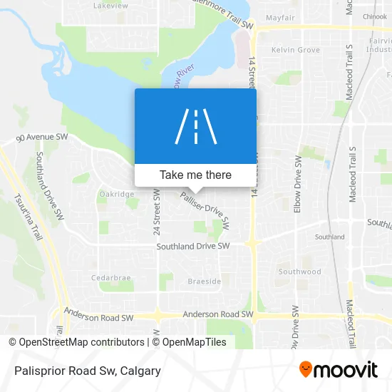 Palisprior Road Sw map