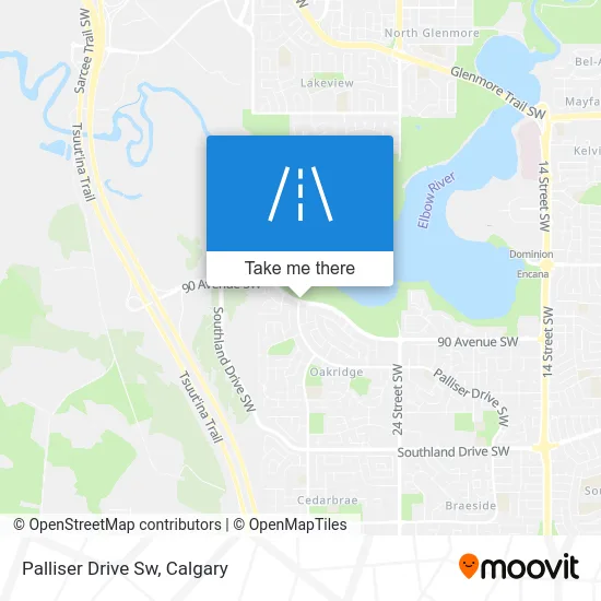 Palliser Drive Sw map