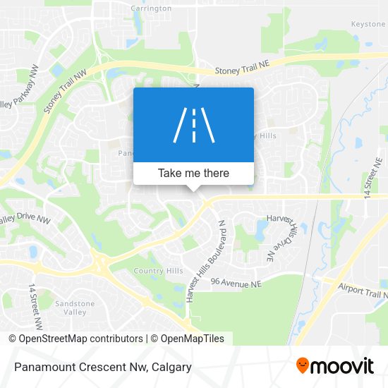 Panamount Crescent Nw map