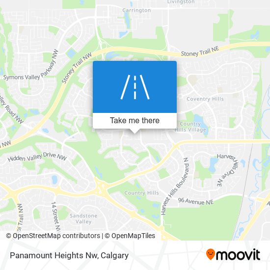 Panamount Heights Nw map