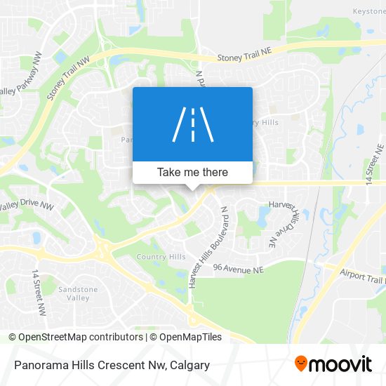 Panorama Hills Crescent Nw map