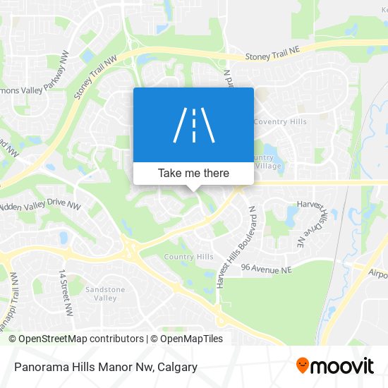 Panorama Hills Manor Nw map