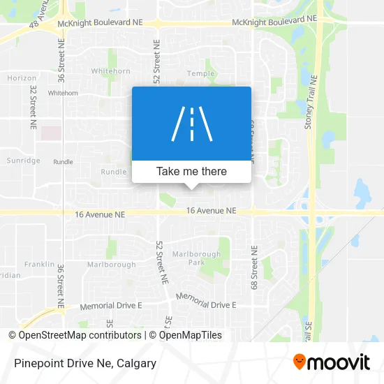 Pinepoint Drive Ne map
