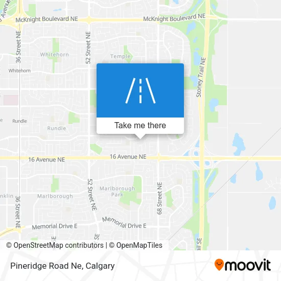 Pineridge Road Ne map