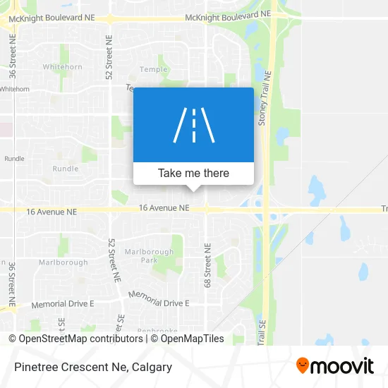 Pinetree Crescent Ne map