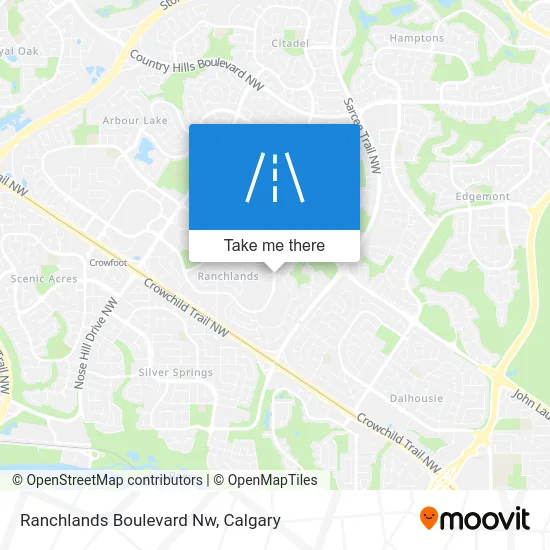 Ranchlands Boulevard Nw map