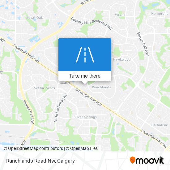 Ranchlands Road Nw map