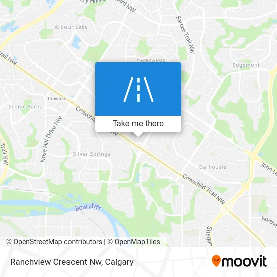 Ranchview Crescent Nw map