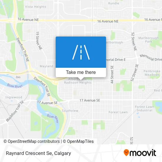 Raynard Crescent Se map