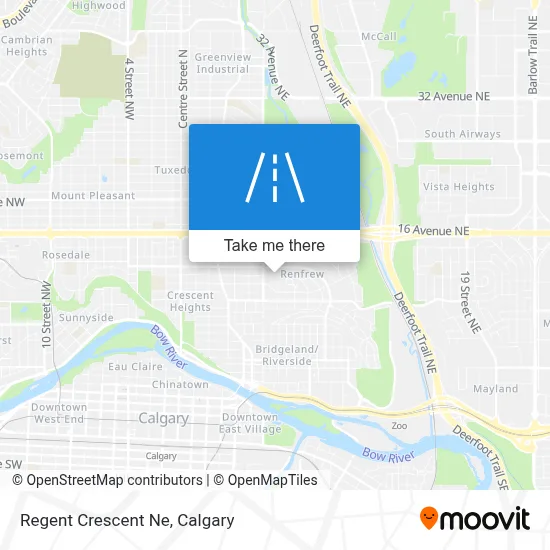 Regent Crescent Ne map