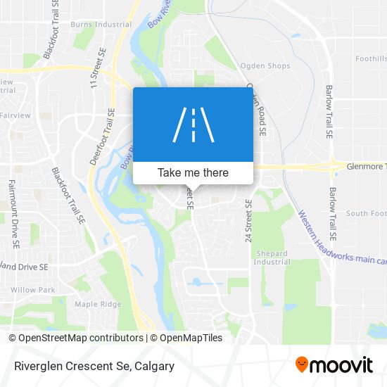 Riverglen Crescent Se map