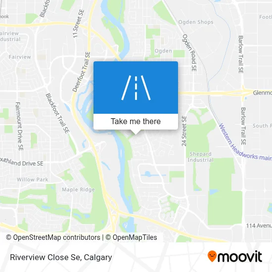 Riverview Close Se map