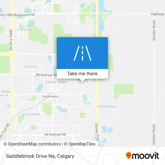 Saddlebrook Drive Ne map
