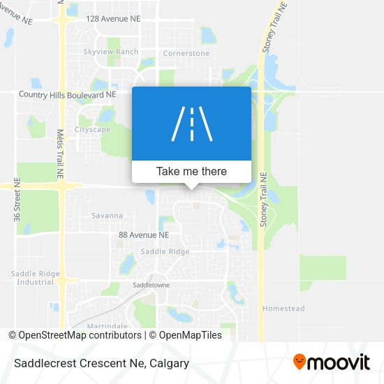 Saddlecrest Crescent Ne map