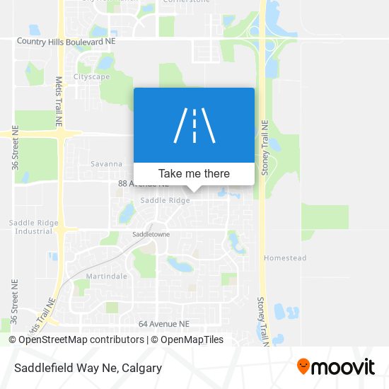 Saddlefield Way Ne map