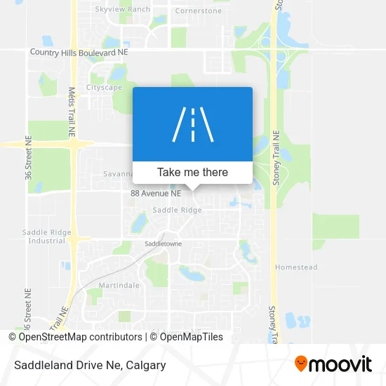 Saddleland Drive Ne map