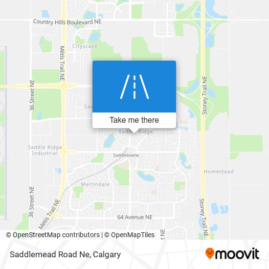 Saddlemead Road Ne map