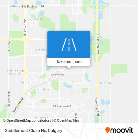 Saddlemont Close Ne map