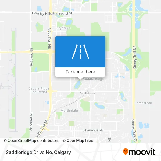 Saddleridge Drive Ne map