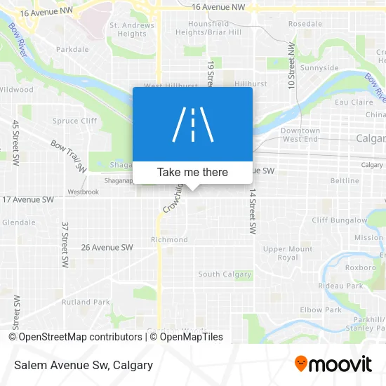 Salem Avenue Sw map