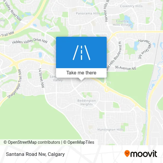 Santana Road Nw map