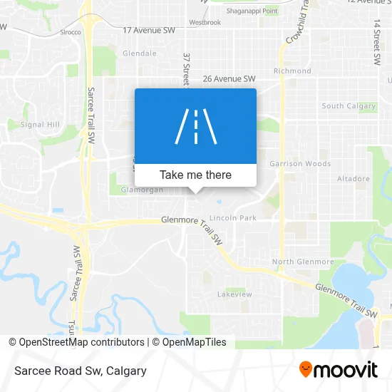 Sarcee Road Sw map