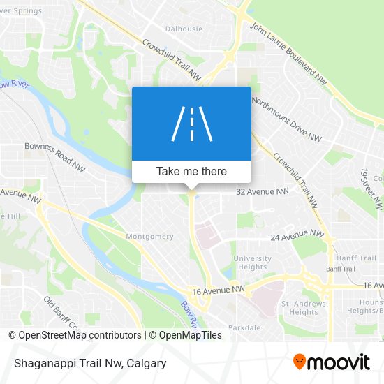 Shaganappi Trail Nw map
