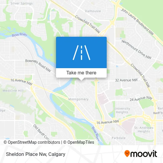 Sheldon Place Nw map