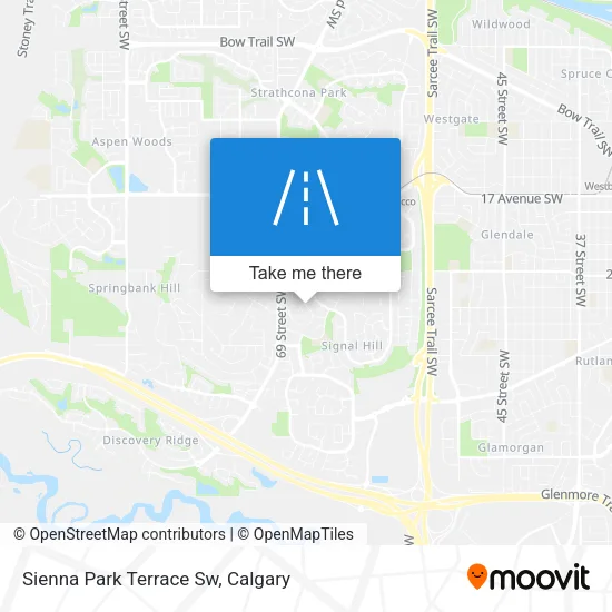 Sienna Park Terrace Sw map