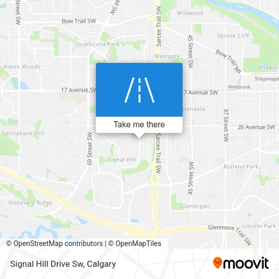 Signal Hill Drive Sw map