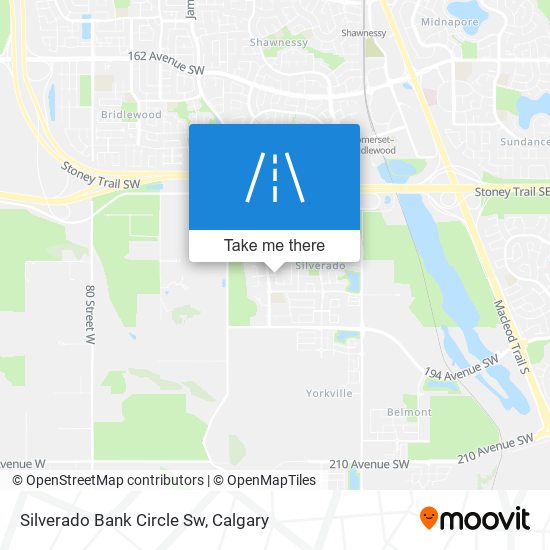 Silverado Bank Circle Sw map