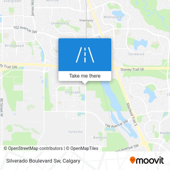 Silverado Boulevard Sw map