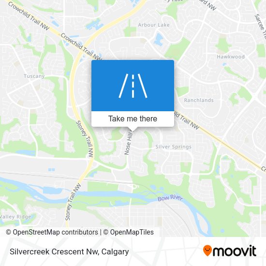 Silvercreek Crescent Nw map