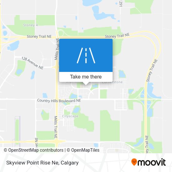 Skyview Point Rise Ne map