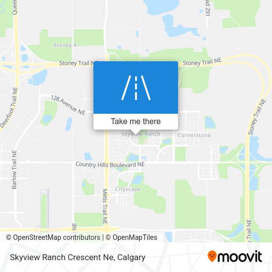 Skyview Ranch Crescent Ne map