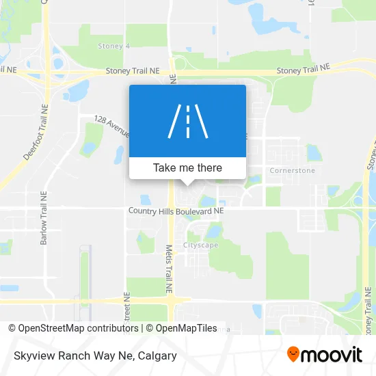 Skyview Ranch Way Ne map