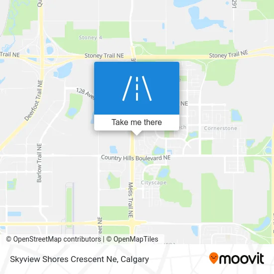 Skyview Shores Crescent Ne map