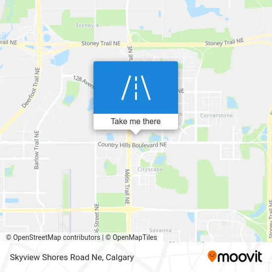 Skyview Shores Road Ne map