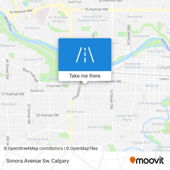 Sonora Avenue Sw map