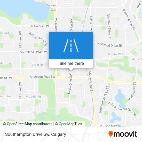 Southampton Drive Sw map