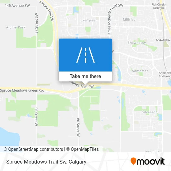 Spruce Meadows Trail Sw map